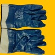 Перчатки защитные Нитрил-крага синие фото