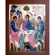 Икона Ветхозаветная Троица- Гостеприимство Авраама фото
