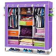 Тканевый шкаф Storage Wardrobe 130x45x175 см Фиолетовый