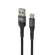 Кабель BYZ BC-031t, USB - Type-C, 6 А, 65 Вт, 1.2 м, черно-синий фото