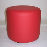 BN-003B(красн) Банкетка/цилиндр h=370, d=390 мм, цвет красный, в магазин, прихожую фото