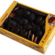 Печенье бисквитное (различные вкусы) в темном шоколаде фото