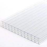 Поликарбонат лист сотовый, s= 10 мм, раскрой: 2.1х12, цвет: прозрачный фотография