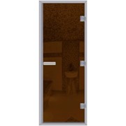 Дверь 60G для хамама (турецкой бани) 8х 20, бронза фотография