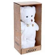 Мягкая игрушка «Медведица Сильва в белом комбинезоне», 33 см фотография