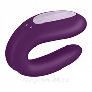 Фиолетовый вибратор для пар Double Joy с управлением через приложение фотография