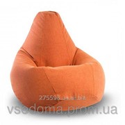 Оранжевое кресло-мешок груша 120*90 см из микророгожки