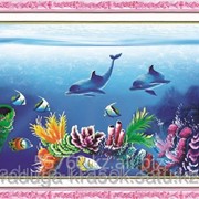 Картина стразами в 3Д Подводный мир 75х57 см фотография
