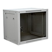 Шкаф 6U 600х350 стекло сборный Сбс серый без ЗС стандарт AST