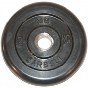 Диск обрезиненный черный MB Barbell d-26mm 25кг фото