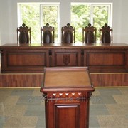 Меблі для суддів з натурального дерева під замовлення фото