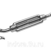 Талреп ЗУБР DIN 1480, крюк-кольцо, оцинкованный, кованая натяжная муфта, М10, ТФ5, 6 шт фото