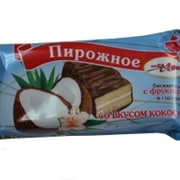 Пирожное на фруктозе с кокосом глазированное, купить диетическое питание в Казахстане