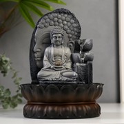 Фонтан настольный от сети, подсветка “Будда“ серый мрамор 30х20,5х20,5 см фотография