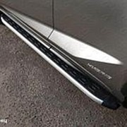 Пороги Lexus NX 300/300h/200/200t 2014-наст.время (алюм. с пласт. накладкой карбон/серый 1720 мм) фотография