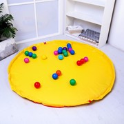 Развивающий коврик - сумка для игрушек, желтый, d150см фотография