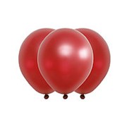 Латексный воздушный шар Красный, Металик фото