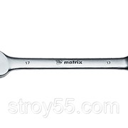 Ключ комбинированный, 27 мм, CrV, матовый хром// MATRIX