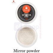 Зеркальная пудра Metalic mirror powder Siver F.O.X фотография
