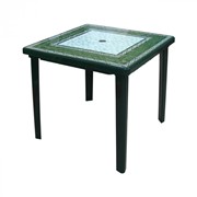 Стол “Малахит“ (800х800х740) (квадратный) (темно-зеленый) фото