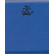 Телефонная книга 175*205мм, 84л., кожзам, алф.ламинир.вырубка, синяя фото