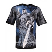 Мужская футболка Rock Eagle Skeleton со скелетом с мечом фото
