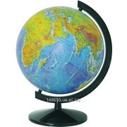 Глобус физический 32 см - лакированный с подсветкой, на пластиковой подставке фото