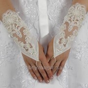 Перчатки свадебные №107, айвори (короткие)