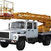 Автоподъёмник телескопический АП-18 на базе шасси ГАЗ-3307 для подъема на высоту до 18 м рабочих с материалами и инструментом при производстве ремонтных, строительно-монтажных и других видов работ