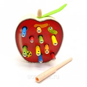 Обучающая игра Магнитная рыбалка - Поймай червячка, в яблоке (дерево) фото