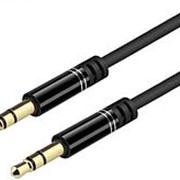 Аудио-кабель GSMIN A64 Jack 3,5 мм (1м) (Черный) фото