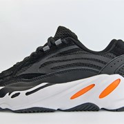 Кроссовки Adidas Yeezy Boost 700 v2 Wmns Black / Ftwr White-Orange фото