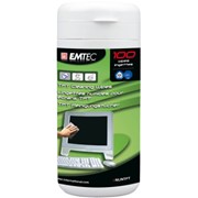 Чистящие салфетки для TFT/LCD мониторов Emtec TFT/LCD Cleaning Wipes 100шт. фотография
