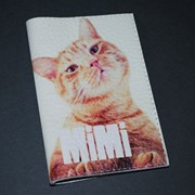 Женская обложка для паспорта -Кошка мими- фото