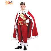 Карнавальный костюм “Король“, бархат, р-р 30, рост 116 см фотография