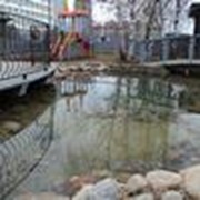 Строительство декоративного искусственного водоема / пруда фонтана ручья водопада на участке в Минске и по всей Беларуси фото