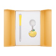 Набор подарочный Langres Apple: ручка шариковая + брелок, желтый LS.122024-08