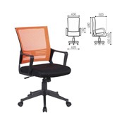 Кресло Brabix Balance MG-320 черное/оранжевое фото