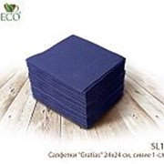 Салфетки "Gratias" синие, 1-слойные, 240*240 мм (400 шт. в упаковке, бумага)