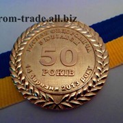 Юбилейные медали из золота на заказ фото