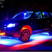 Тюнинг автомобиля с применением светодиодных линеек, подсветки на светодиодах фотография