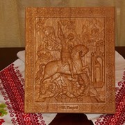 Деревяная Икона Св. Георгия (Юрия) Победоножца