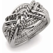Удивительное серебряное кольцо головоломка “Бесконечность“ от Wickerring фото