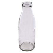 Бутылка стеклянная молочная фото