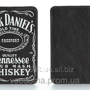 Кожаная обложка на паспорт Jack Daniel's (Джек Дениелс) фото