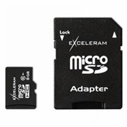 Карта памяти eXceleram 8Gb microSDHC class 10 c адаптером SD (MSD0810VA) фото