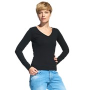 Женская футболка с длинным рукавом StanFashion 32 Чёрный S/44 фотография