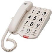Телефон RITMIX RT-520 ivory, быстрый набор 3 номеров, световая индикация звонка, крупные кнопки, слоновая фото