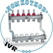 Коллекторная группа в сборе из нержавеющей стали IVR (с расходомерами) на 2-8 выхода. Италия.