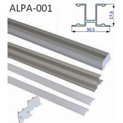 Рассеиватель для алюминиевого профиля Alpa-011 L-2000mm цвет опал FP03-О